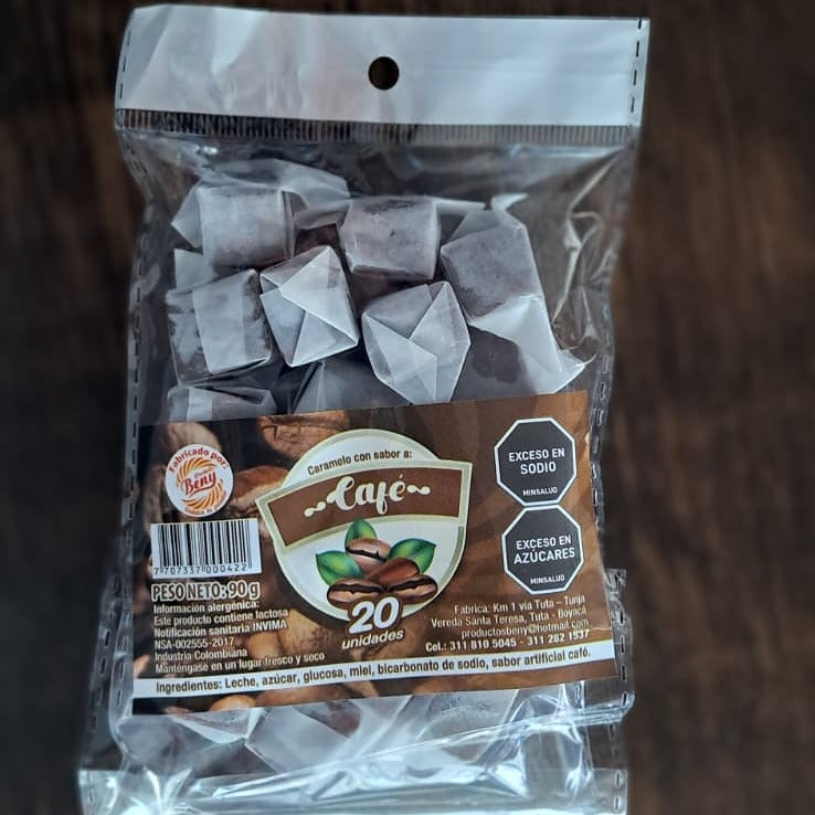Caramelos Benny sabor a café producto Boyacense