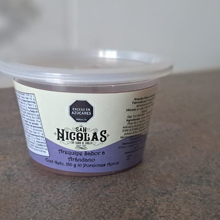 Arequipe artesanal Colombiano sabor  arándano San Nicolás
