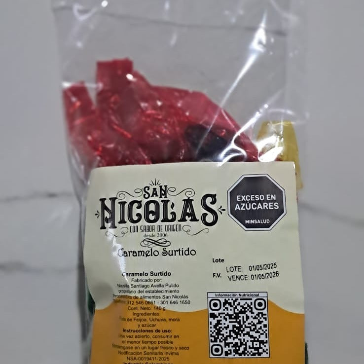 Caramelos surtidos San Nicolás Tibasosa Boyacá