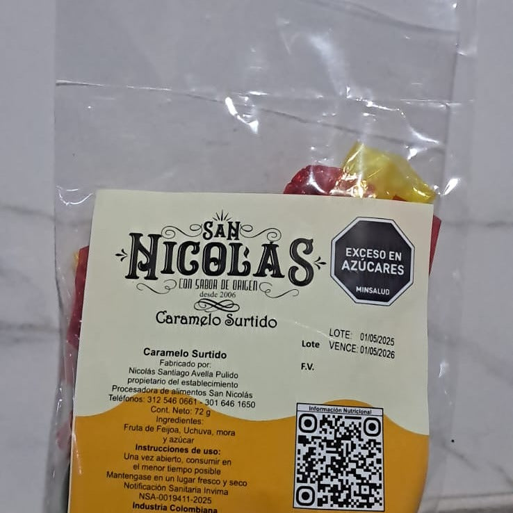 Caramelos surtidos San Nicolás Tibasosa Boyacá