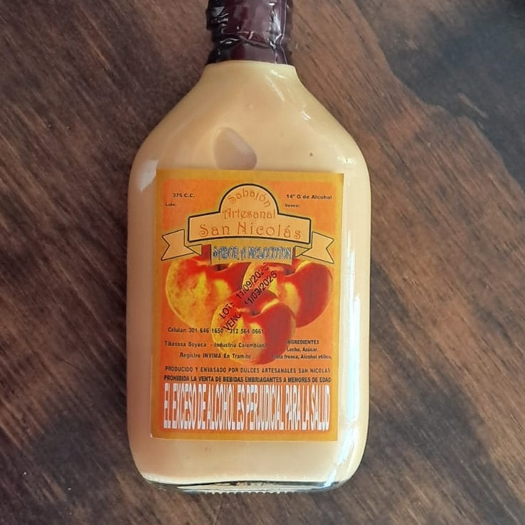 Sabajón artesanal Colombiano sabor a melocotón San Nicolás