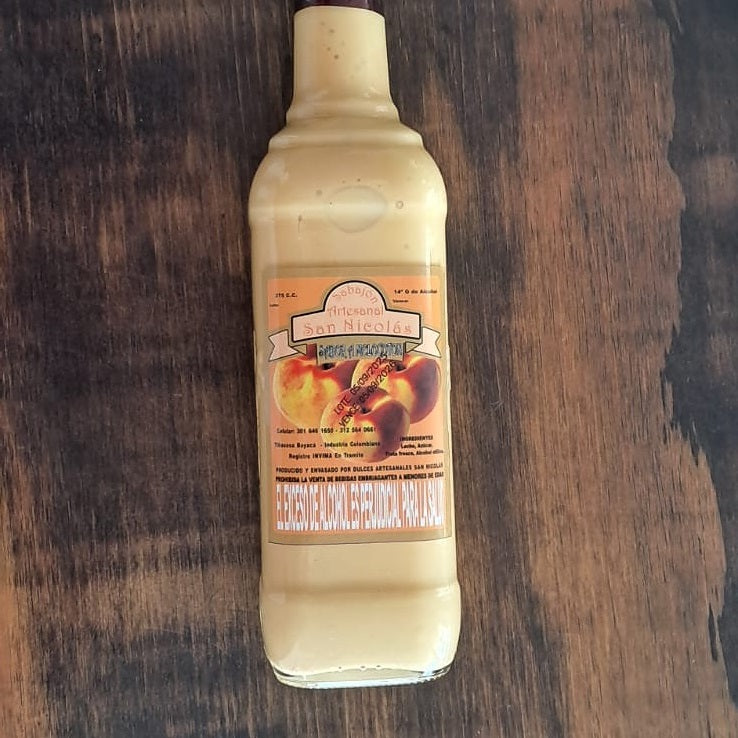 Sabajón artesanal Colombiano sabor a melocotón San Nicolás