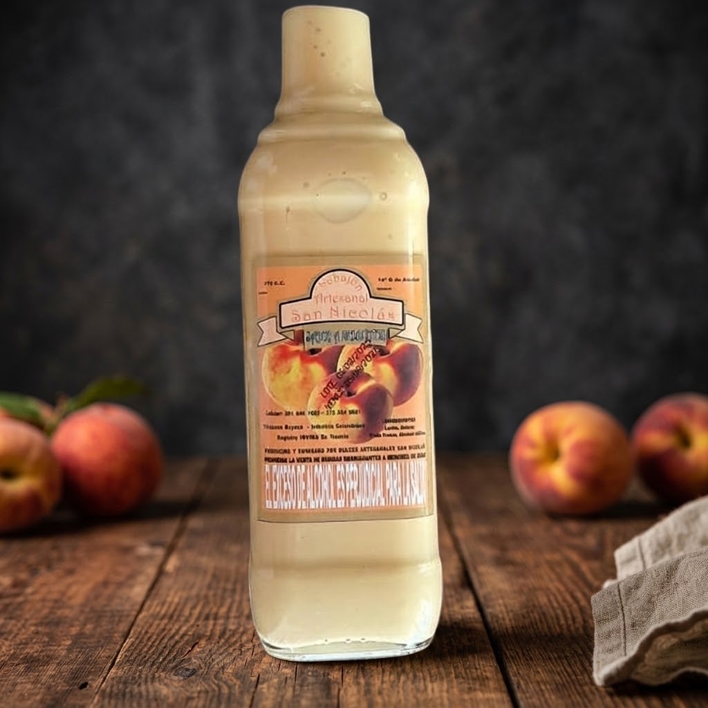 Sabajón artesanal Colombiano sabor a melocotón San Nicolás